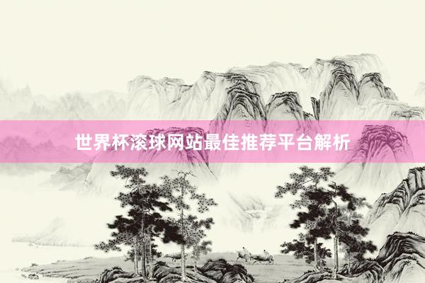 世界杯滚球网站最佳推荐平台解析